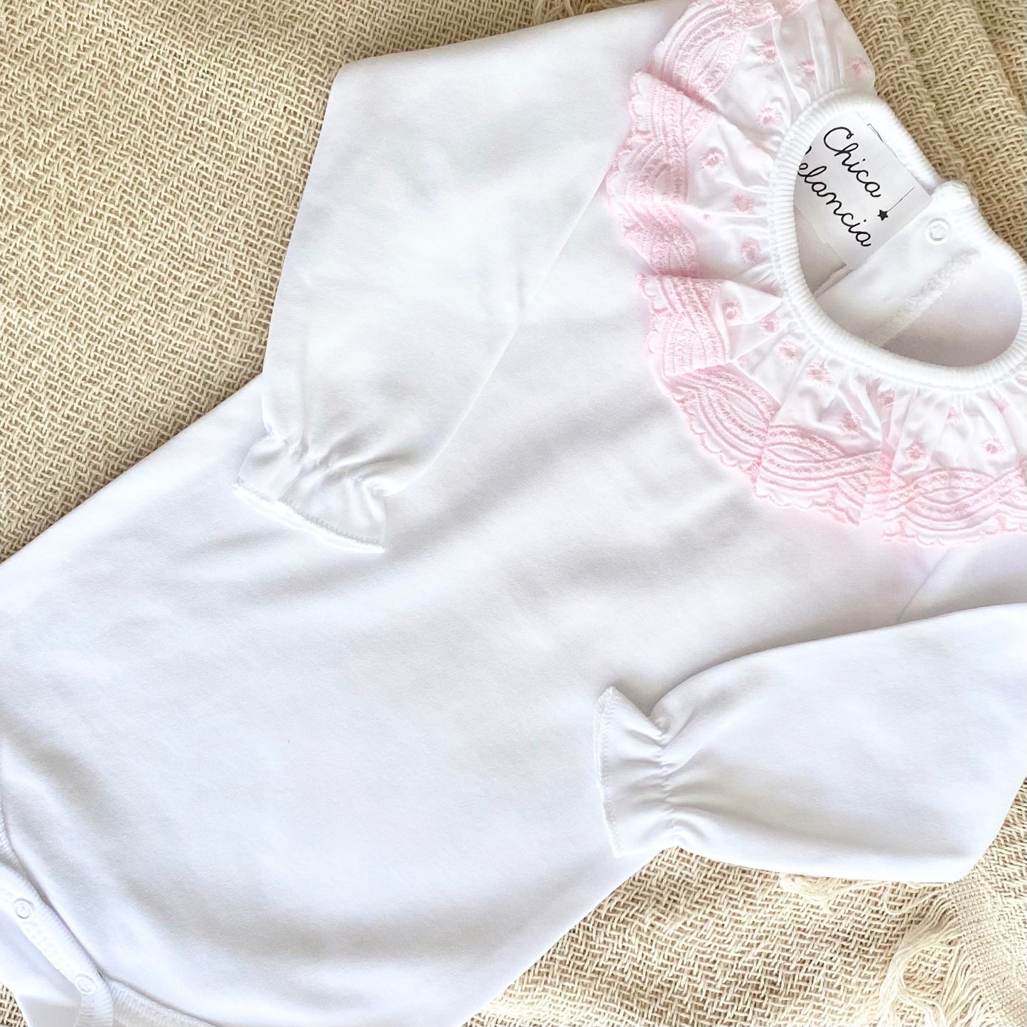 Body Bordado Rosa