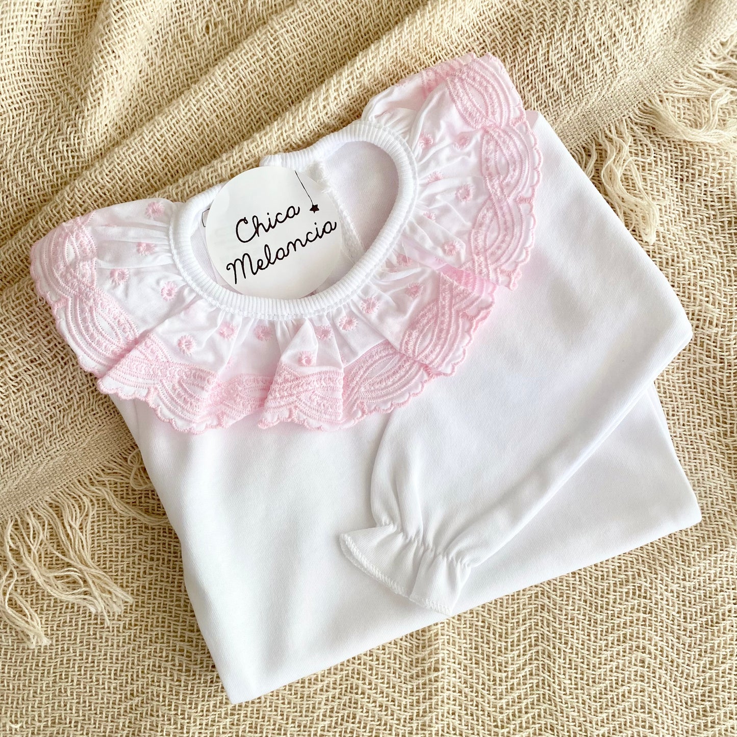 Body Bordado Rosa