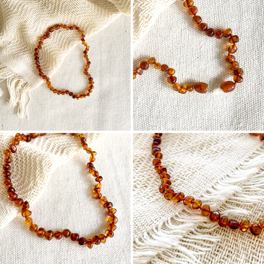 Colar de Âmbar - Cognac