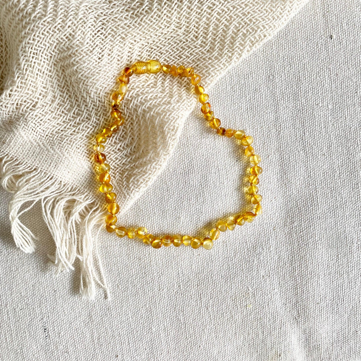 Collar de ámbar - Miel