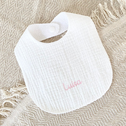 Babete Impermeável PENELOPE BRANCO (Personalizável)