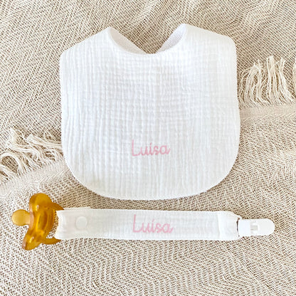 Conjunto PENELOPE BRANCO (Babete e Fita-Chucha)