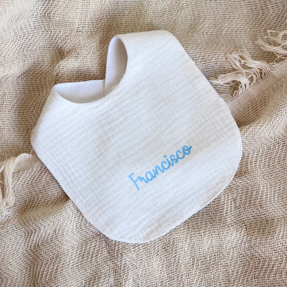 Waterproof Bib PENELOPE WHITE  (Costumizable)