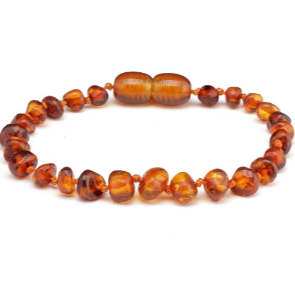 AMBER Baby Necklace - Cognac
