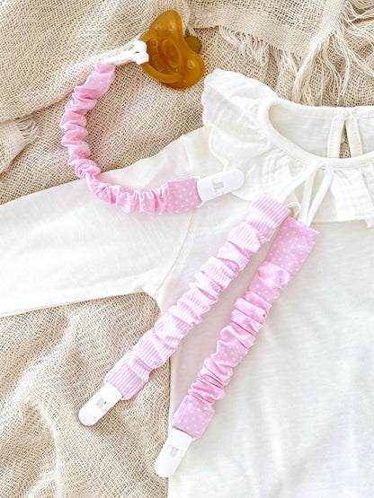 JASPER PINK Pacifier Clip