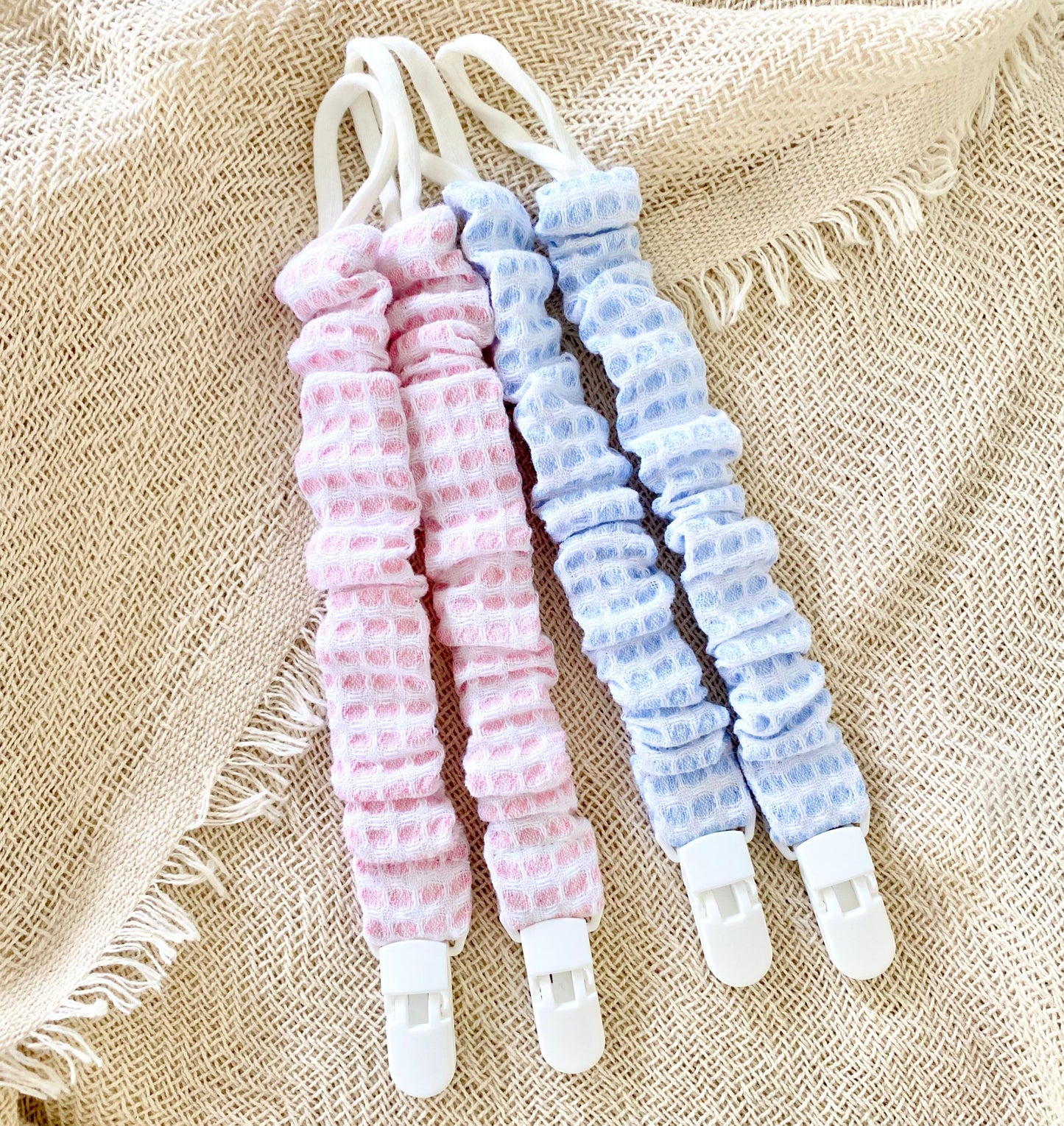 DENIM STARS Pacifier Clip 