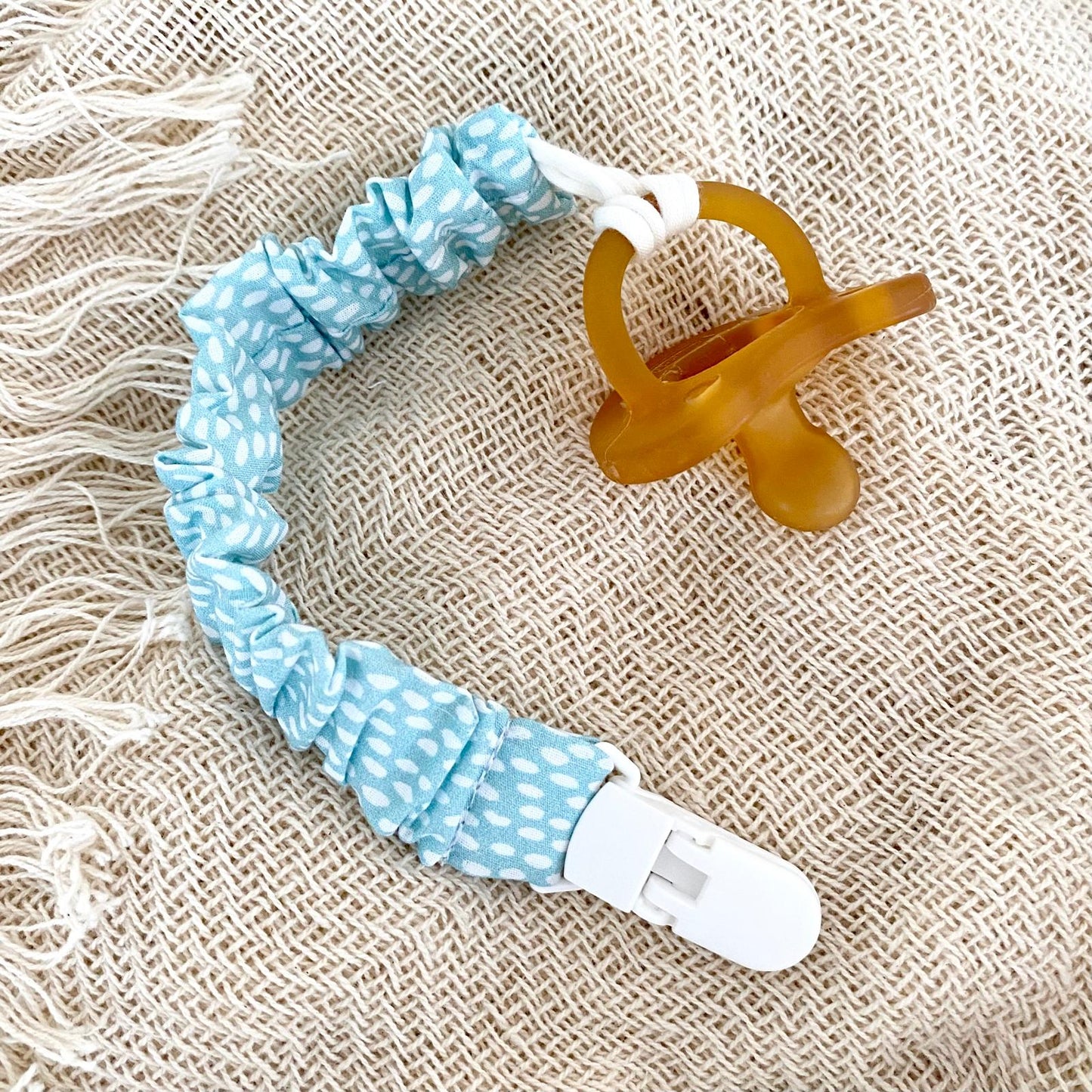 DENIM STARS Pacifier Clip 