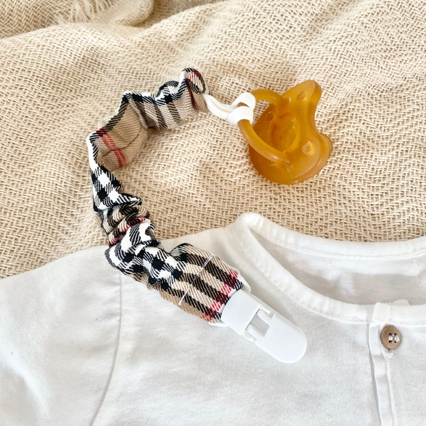 DENIM STARS Pacifier Clip 